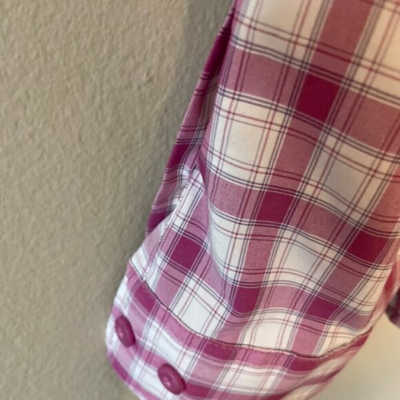 Duluth Trading Company Button Down Blouse Pink Small - Picture 7 of 12